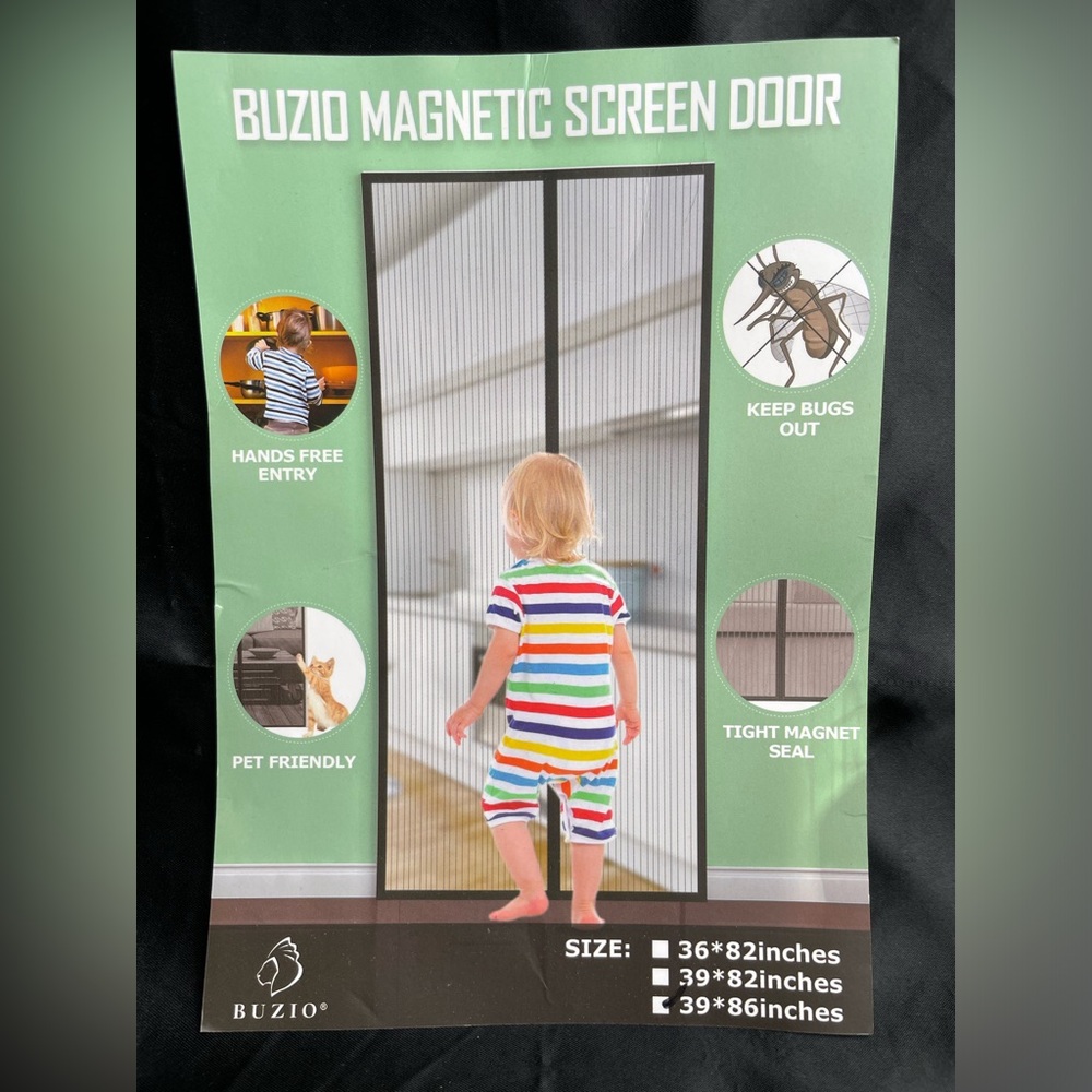 Buzio Magnetic 39” x 86” Screen Door